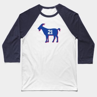 PHI GOAT - 21 - White Baseball T-Shirt